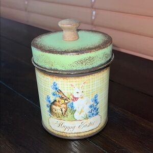 Happy Easter Decorative Metal Canister